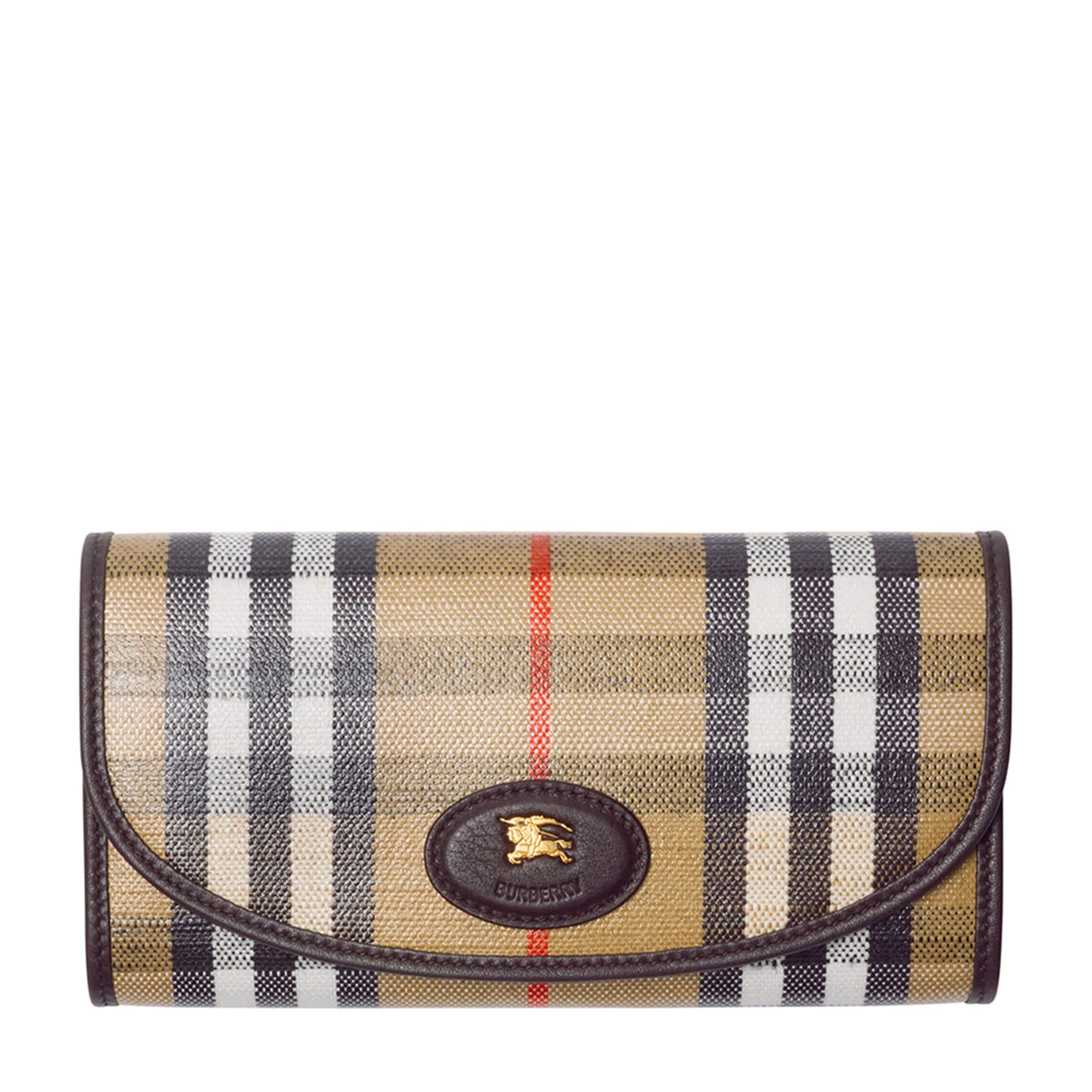 Beige Check Wallet