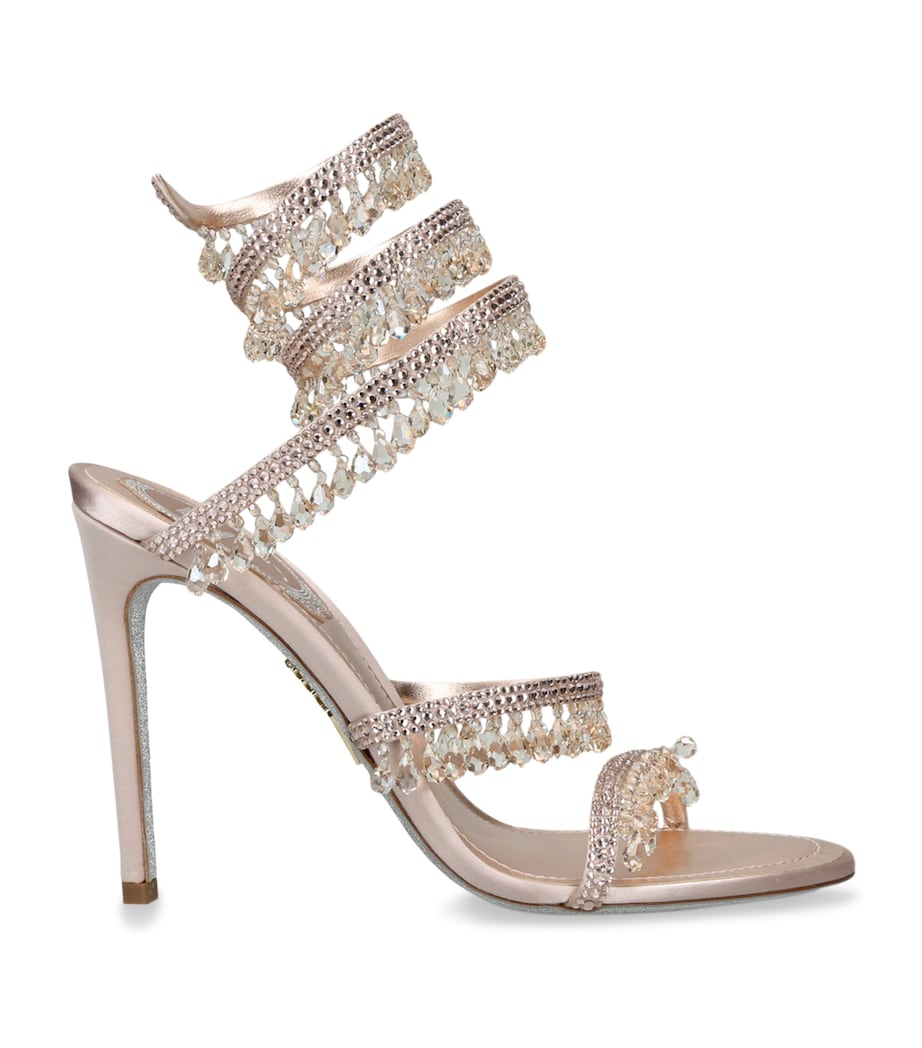 Pink Satin Chandelier Sandals 105
