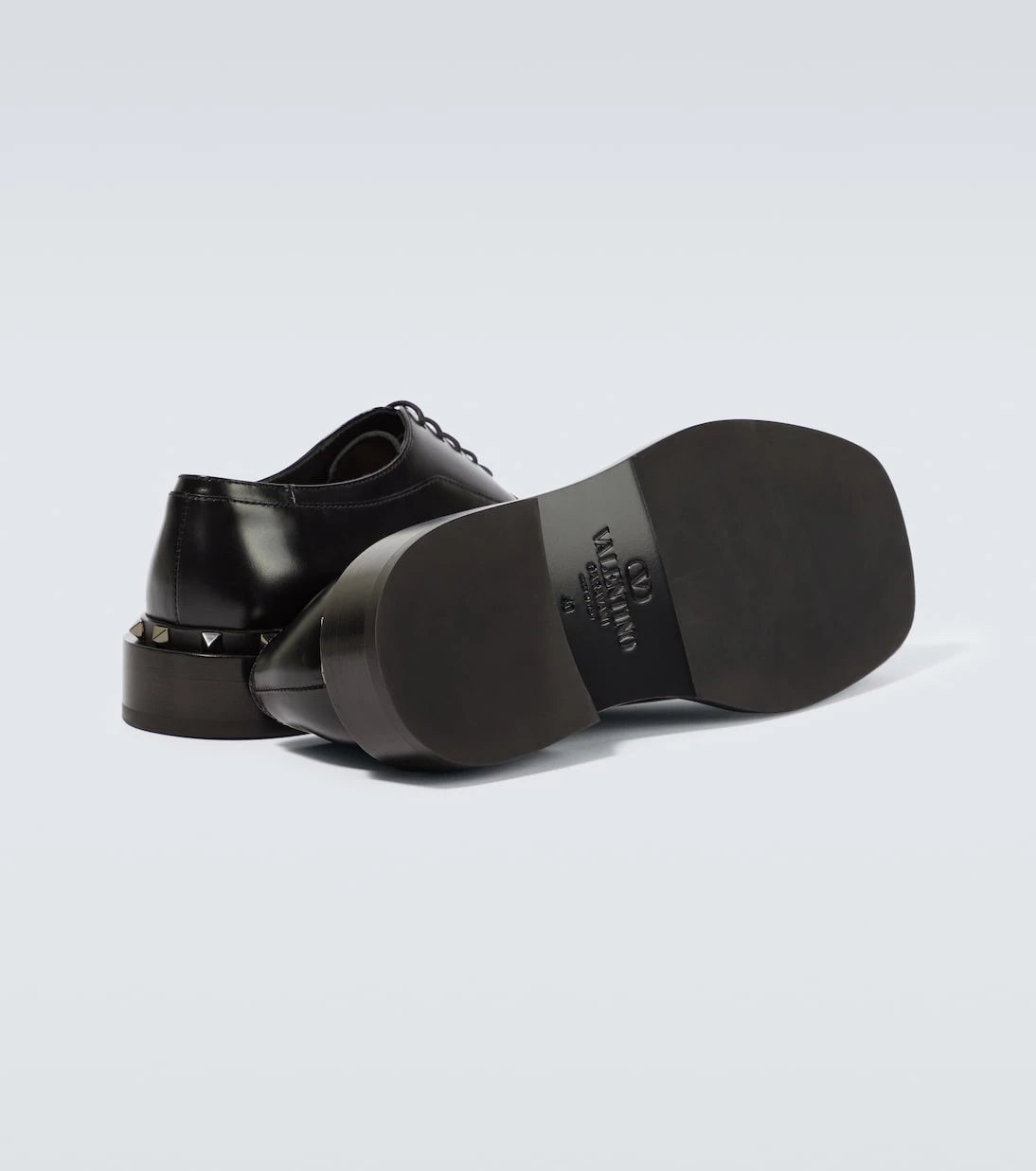 Valentino Garavani - Rockstud leather Oxford shoes