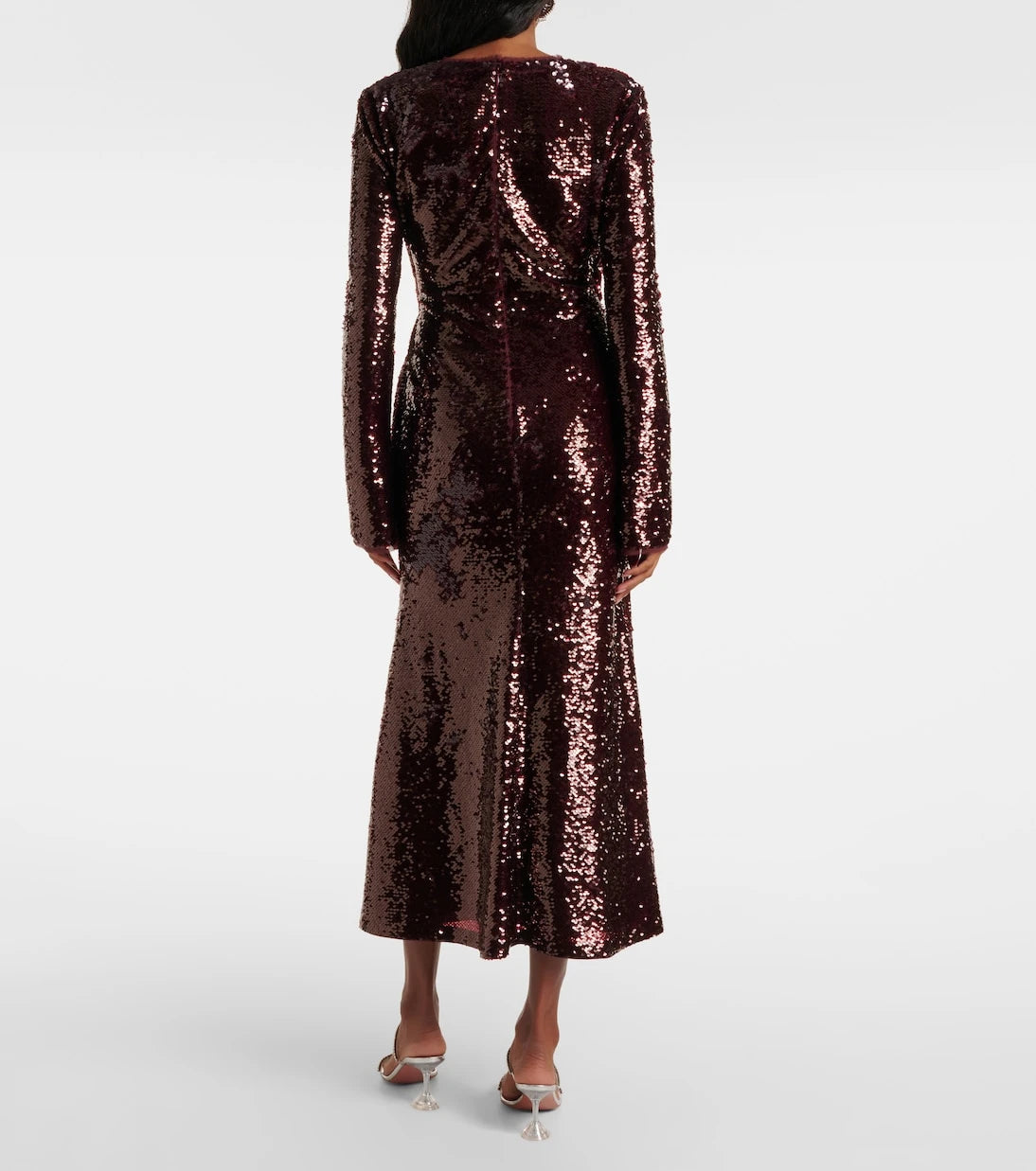 Self-Portrait - Sequined cutout midi dress