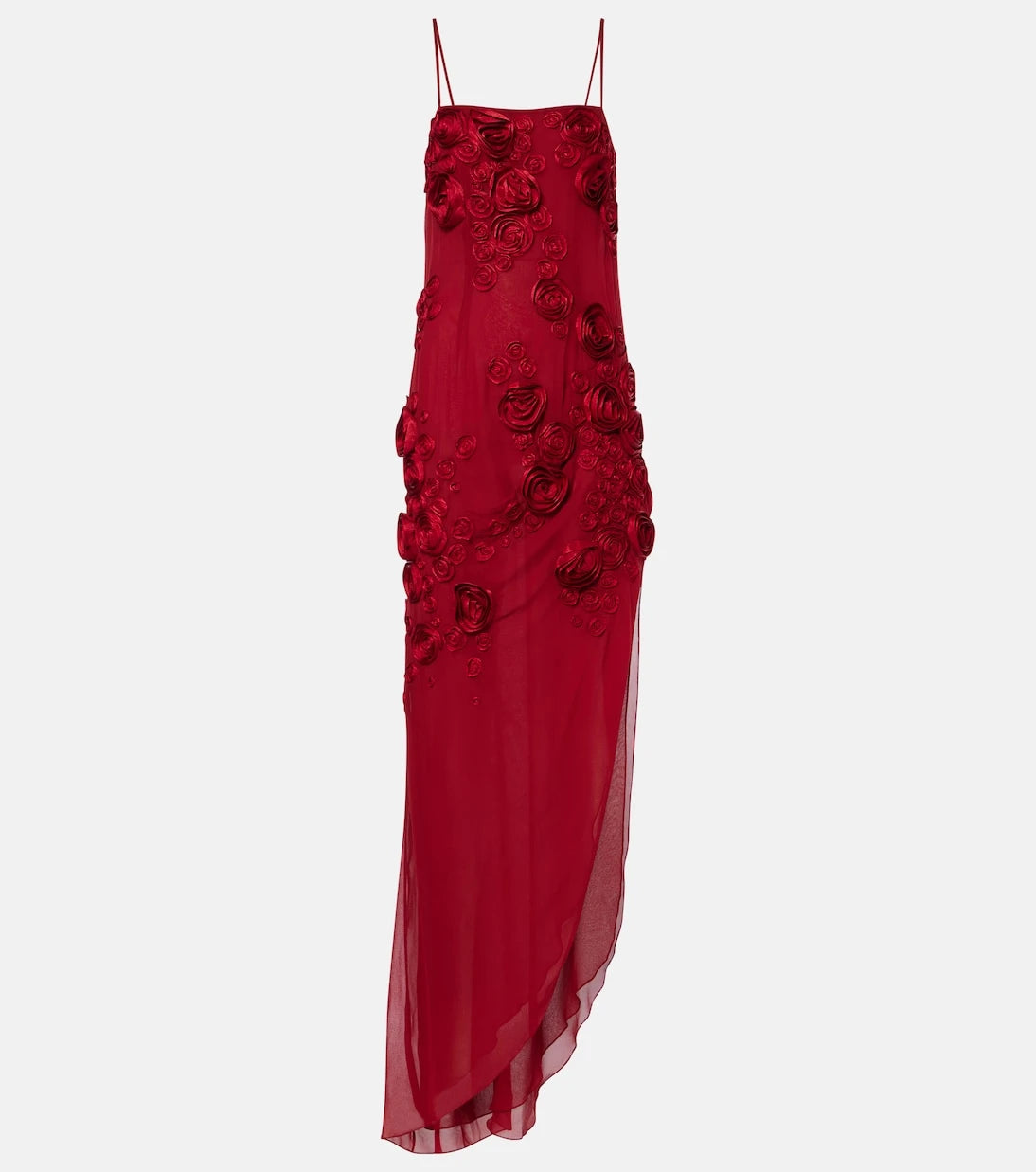 Blumarine - Floral-appliqué georgette gown