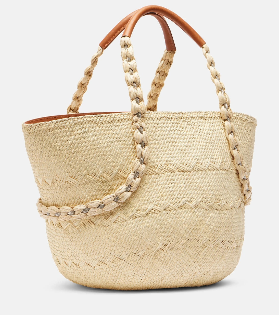 Aquazzura - Isla raffia tote bag