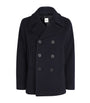 Sandro Paris Blue Wool-Blend Peacoat