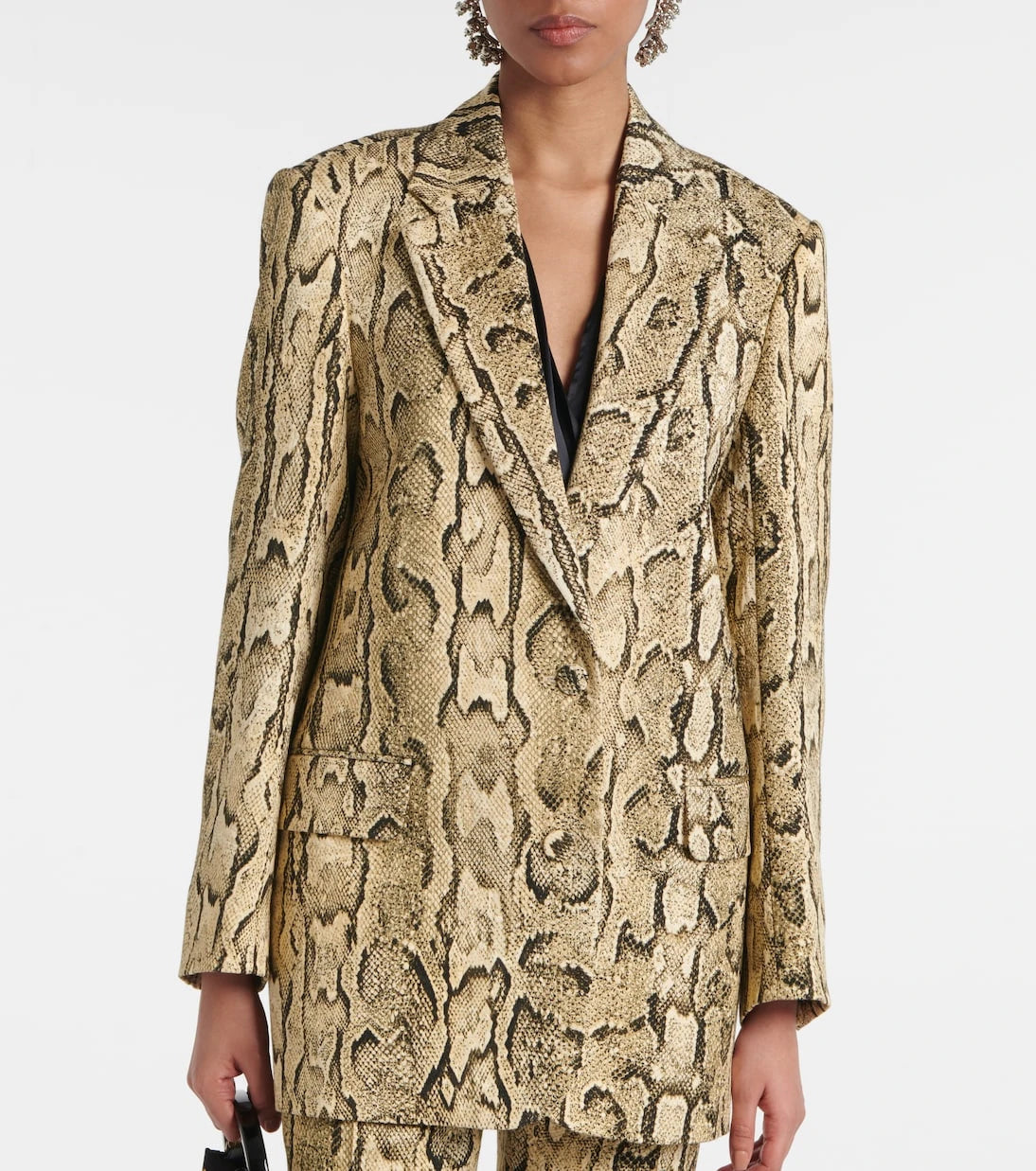 Dries Van Noten - Snake-effect jacquard blazer
