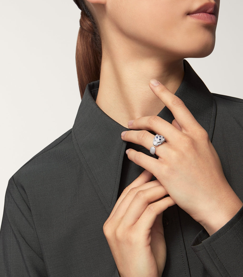 White Gold and Gemstones Panthère de Cartier Ring
