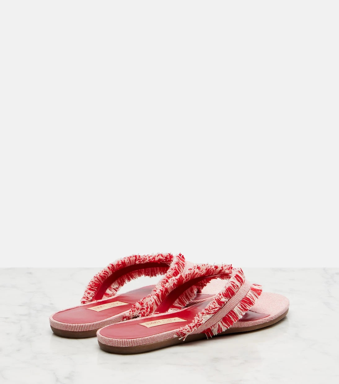Jimmy Choo - Bay fringed canvas thong sandals
