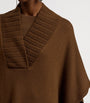 Ralph Lauren Collection Brown Cashmere-Blend Cape Sweater