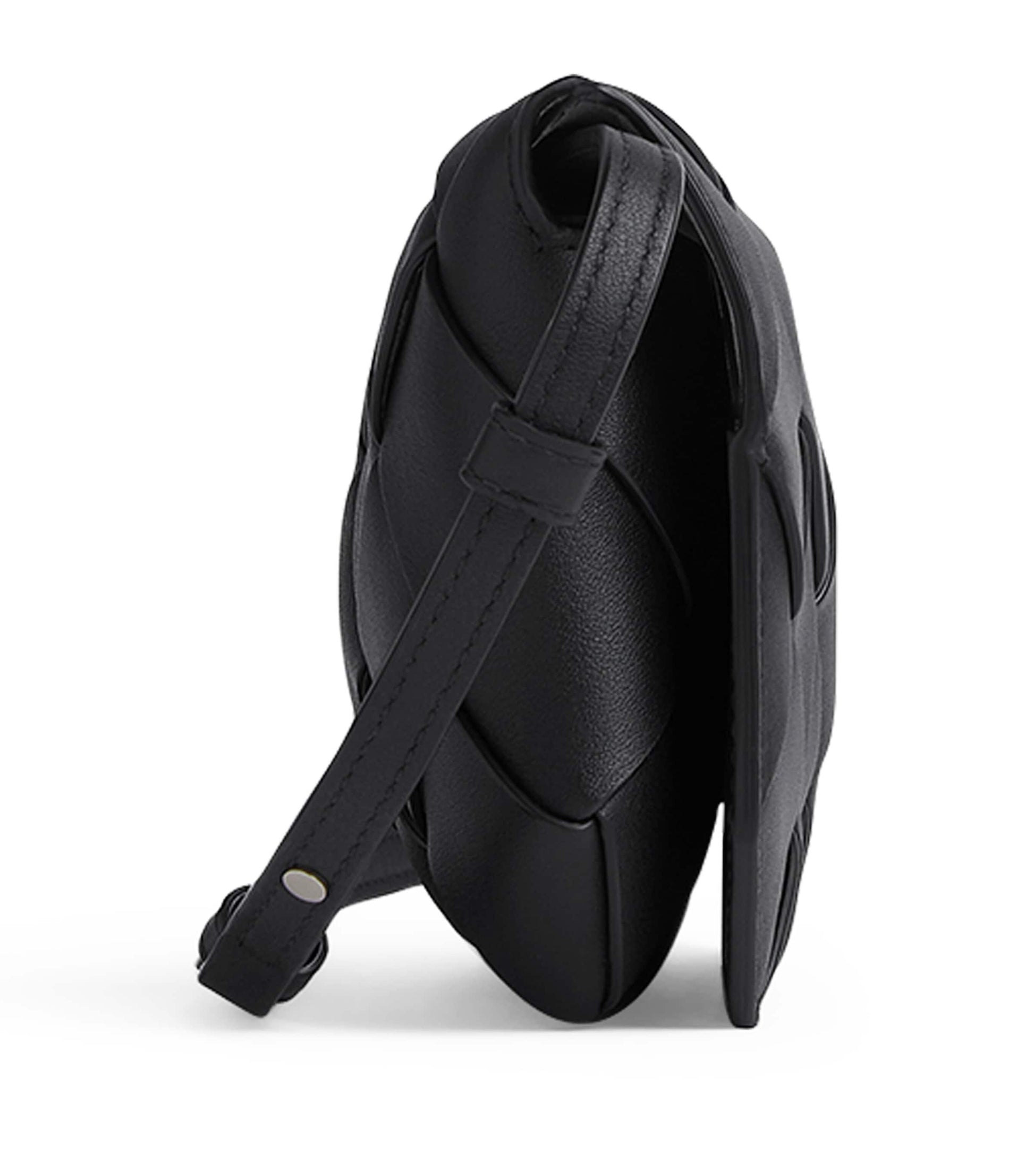 Leather Intreccio Cross-Body Pouch