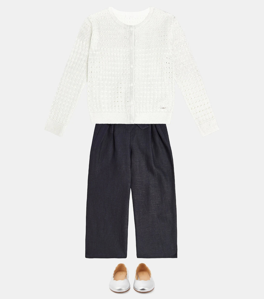 Chloé Kids - سترة قطنية ميتاليك