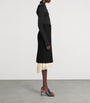Balenciaga Black Barathea Wool Pencil Skirt