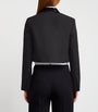 Stretch-Sable Cropped Jacket BLACK