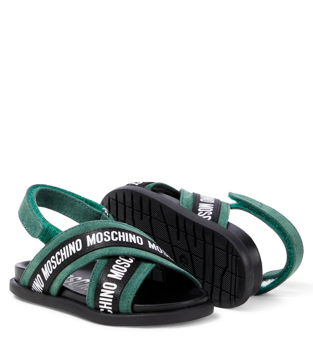 Moschino Kids - Logo leather sandals