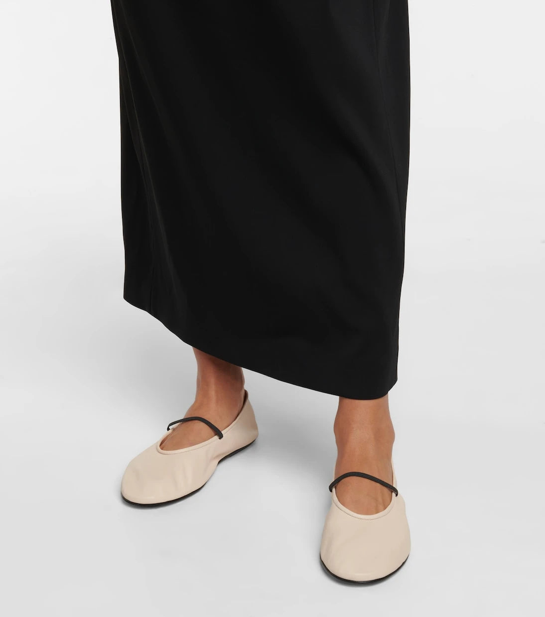 The Row - Elastic leather ballet flats