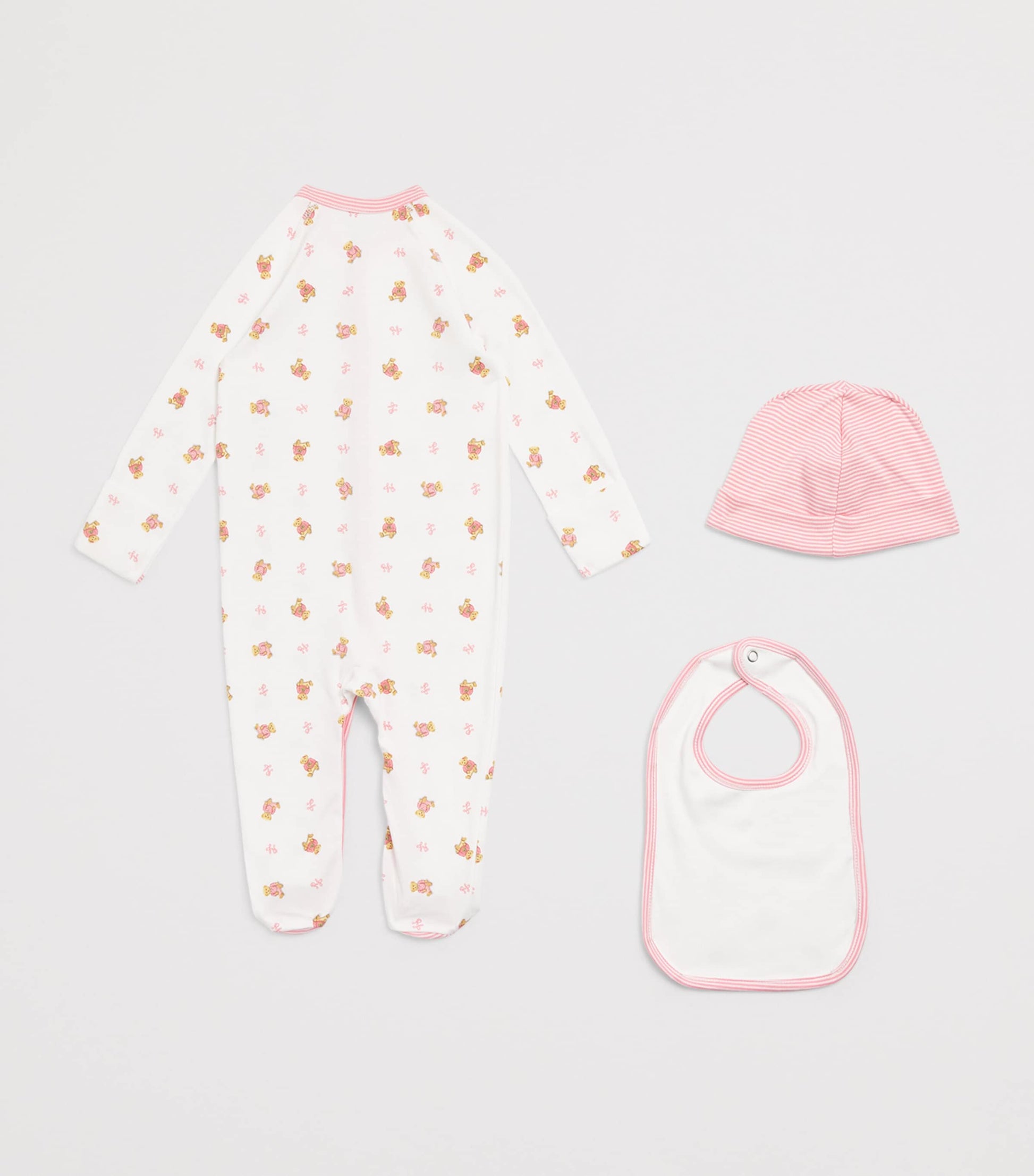 Ralph Lauren Kids Cotton All-In-One, Hat and Bib Set (3-9 Months)