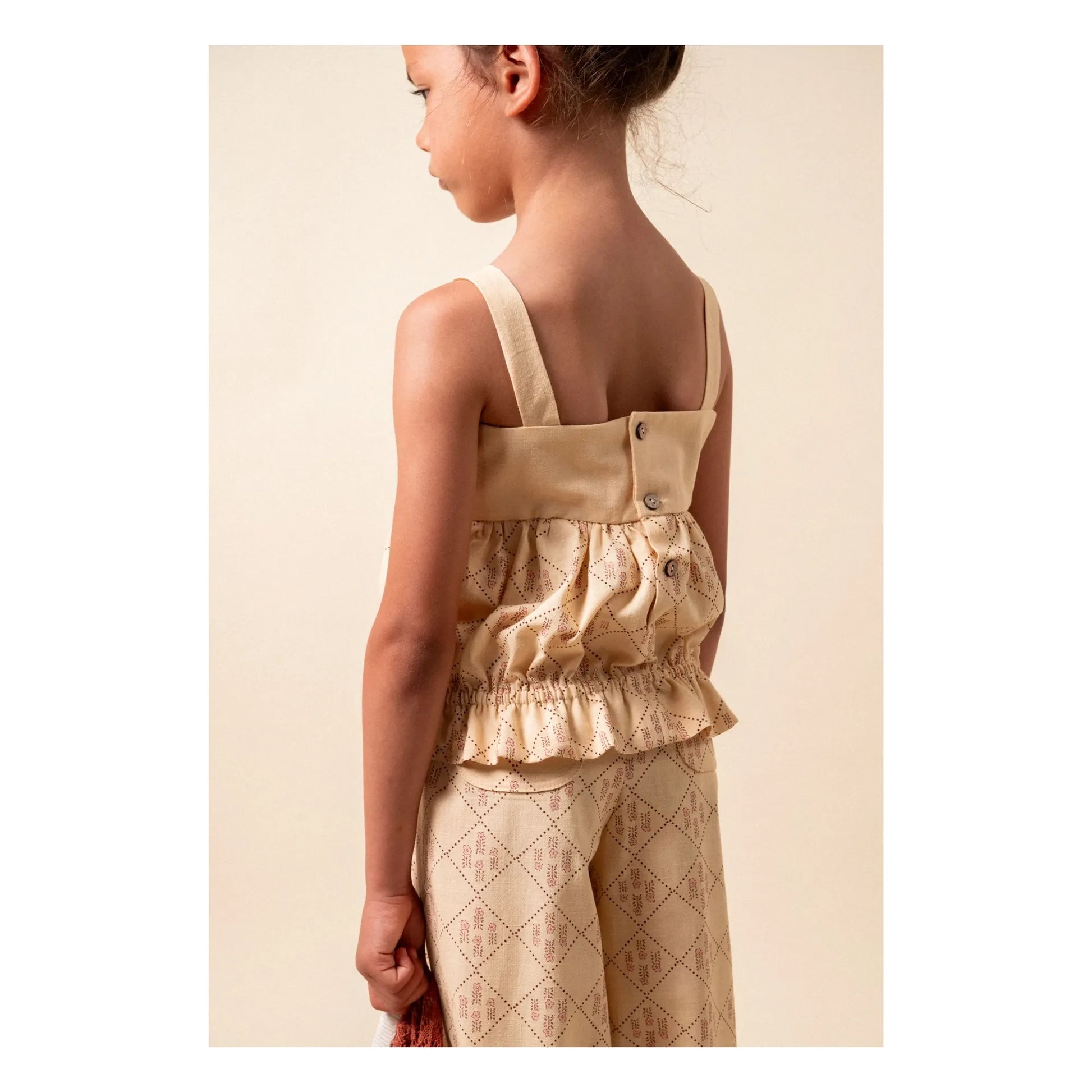 birinit - Castelflorite embroidered top Organic cotton | Honey