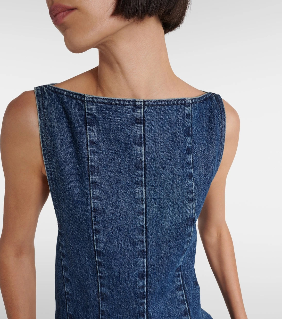 Khaite - Mags denim mini elbise