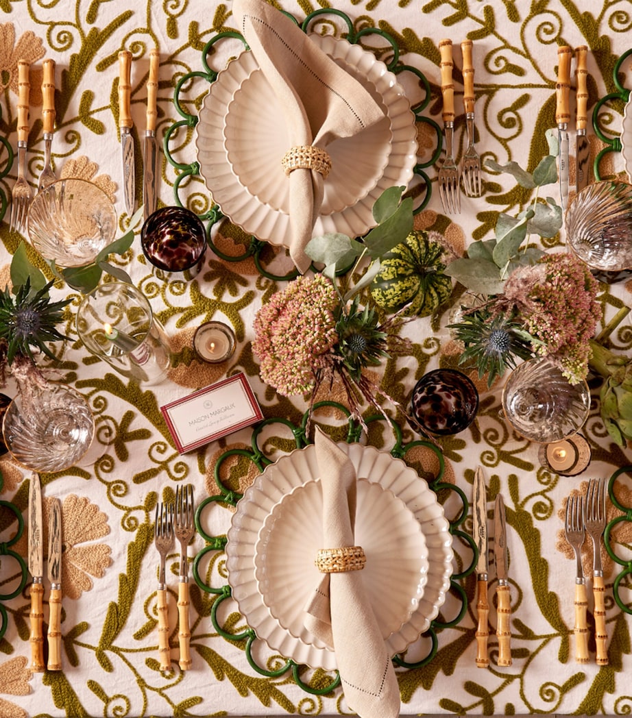 Maison Margaux Cotton Suzani Tablecloth (180cm x 300cm)