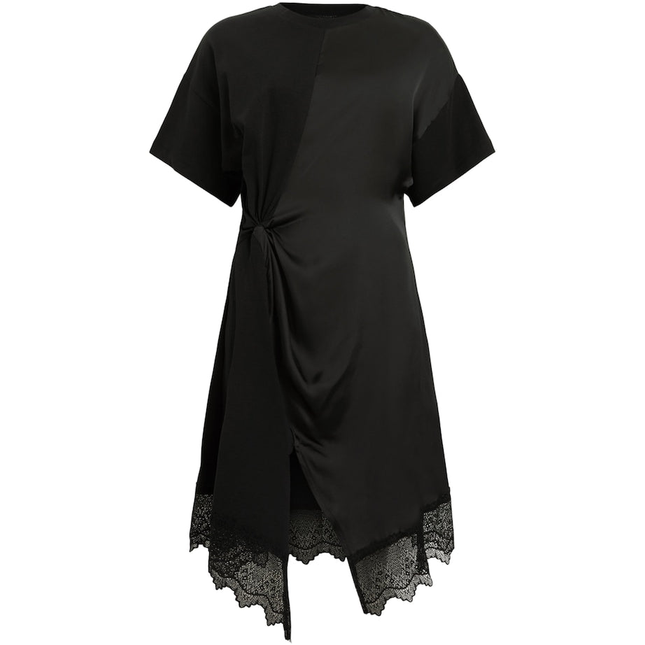 AllSaints Black Lana Panelled Mini Dress