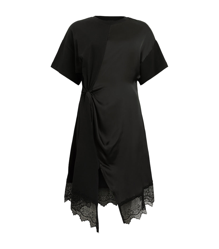 AllSaints Black Lana Panelled Mini Dress