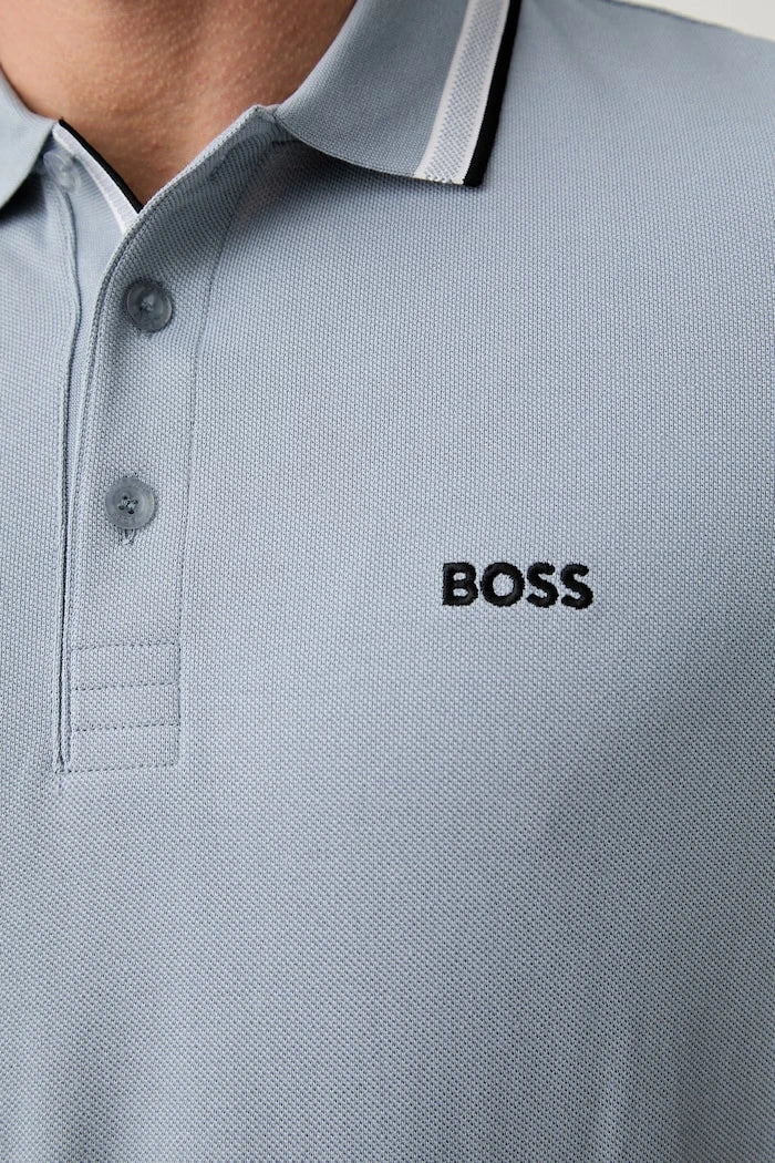BOSS Green Pamuklu Yakalı Erkek Tişört Paddy