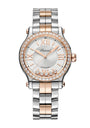 Chopard Rose Gold, Stainless Steel and Diamond Happy Sport Automatic Watch 33mm
