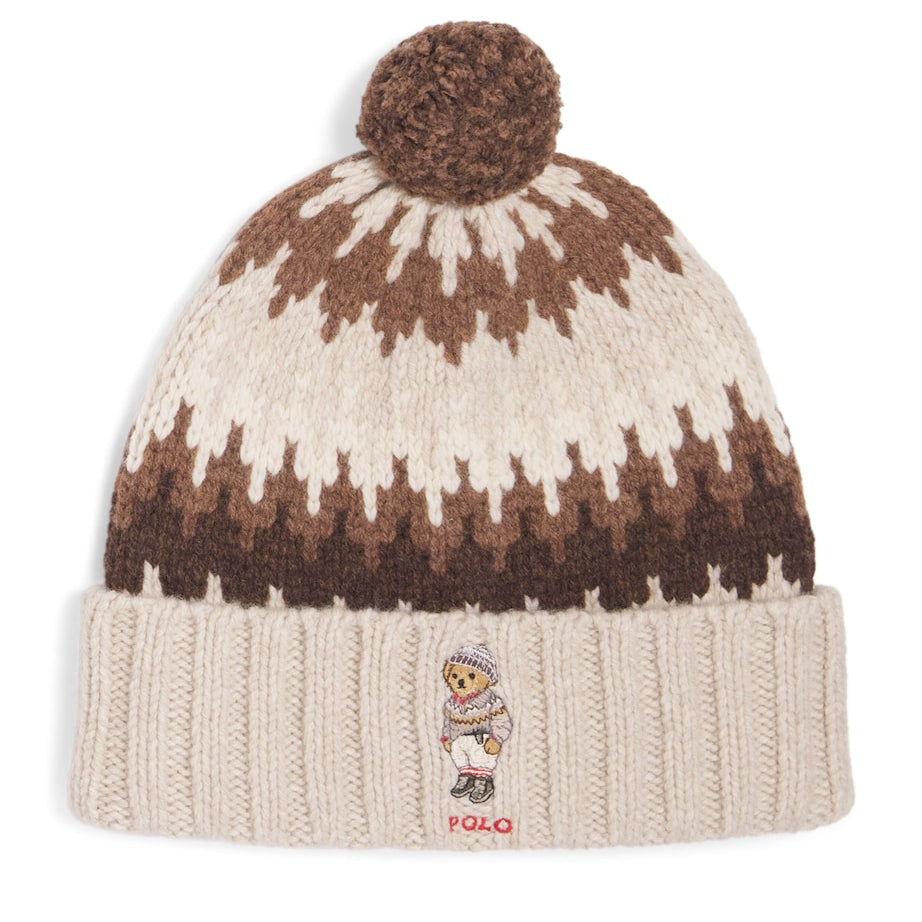 Polo Ralph Lauren Ivory Wool-Blend Pom-Pom Colorado Beanie