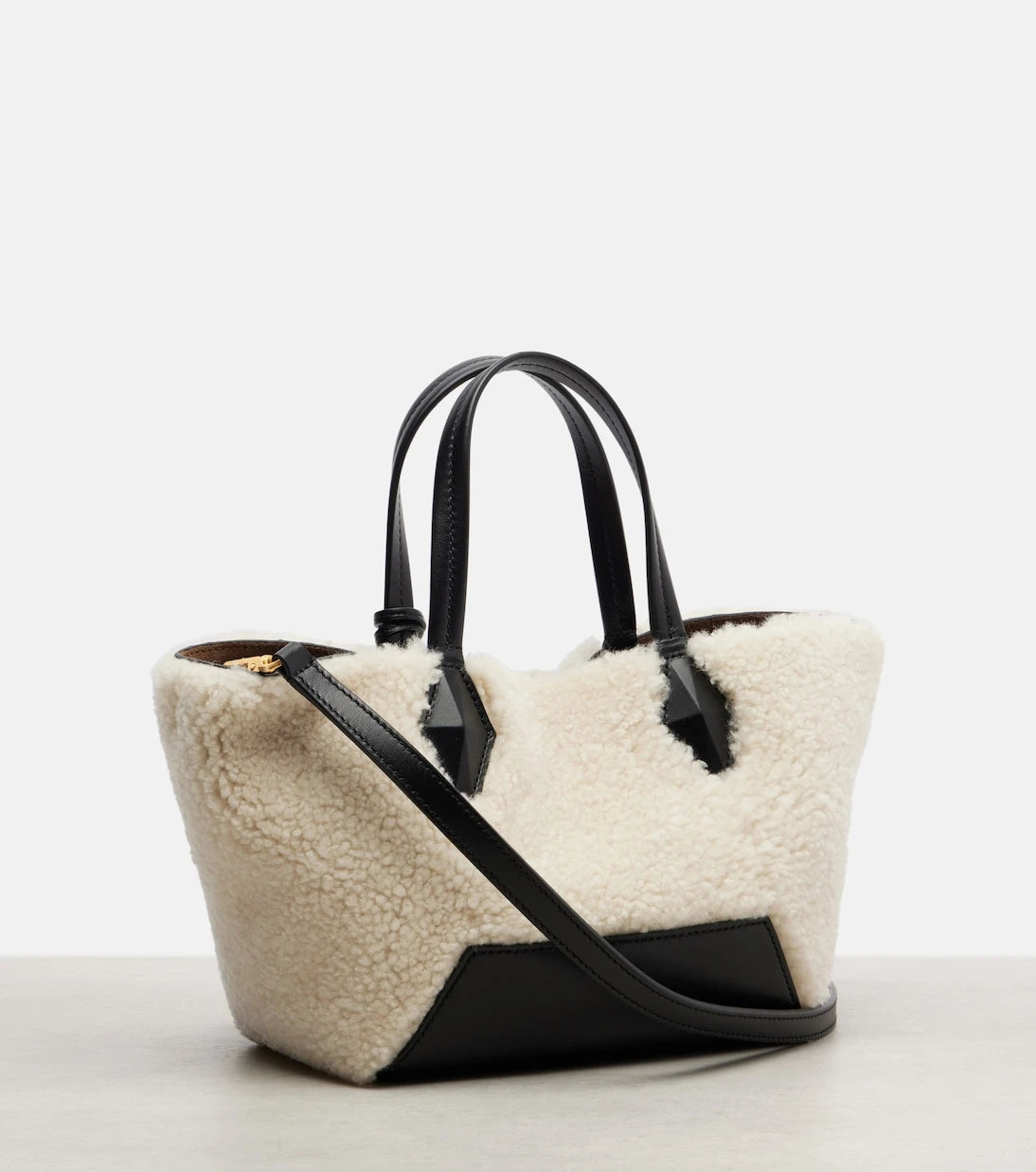Jimmy Choo - Diamond Small shearling tote bag