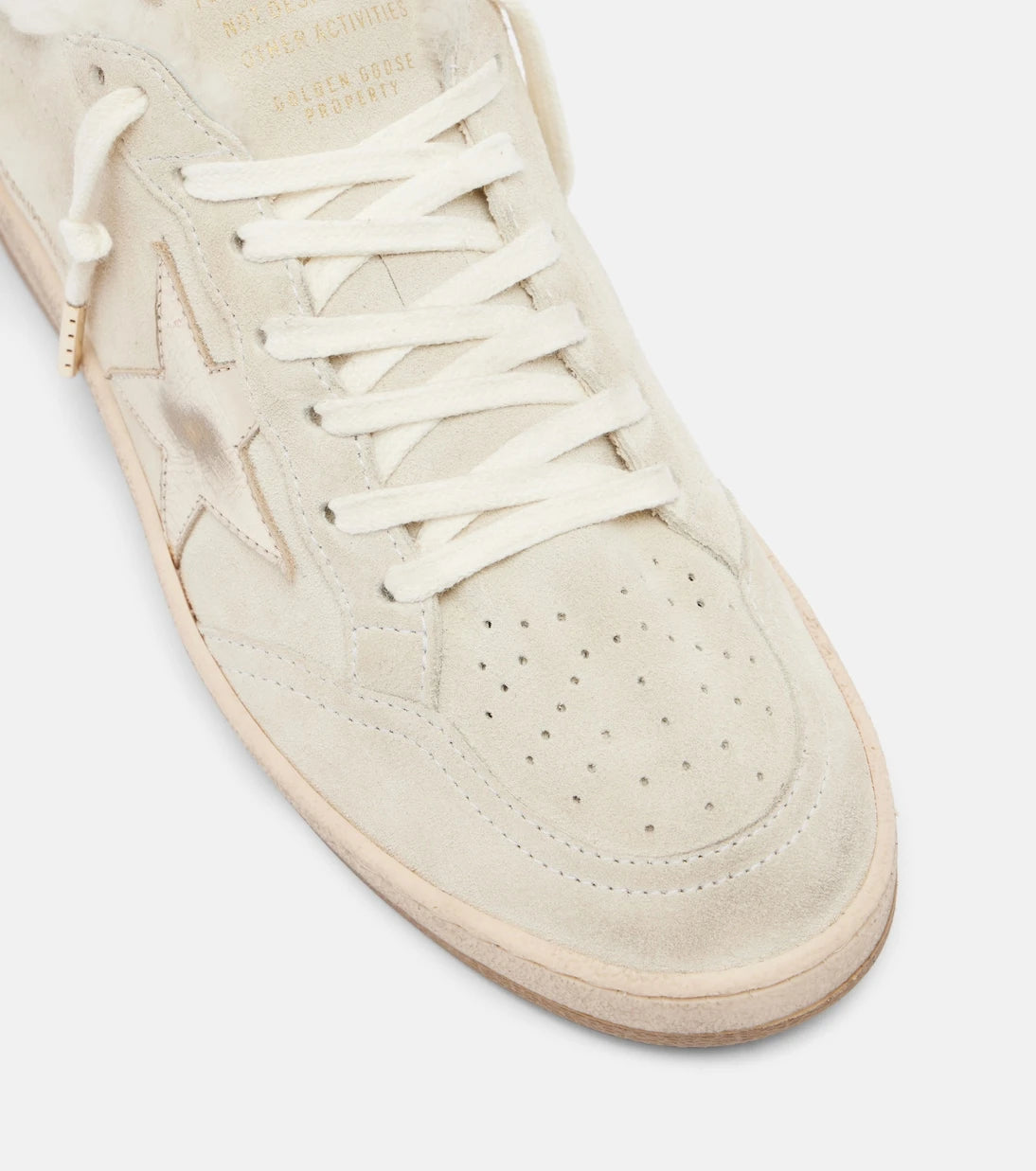 Golden Goose - Ball Star shearling-lined suede sneakers