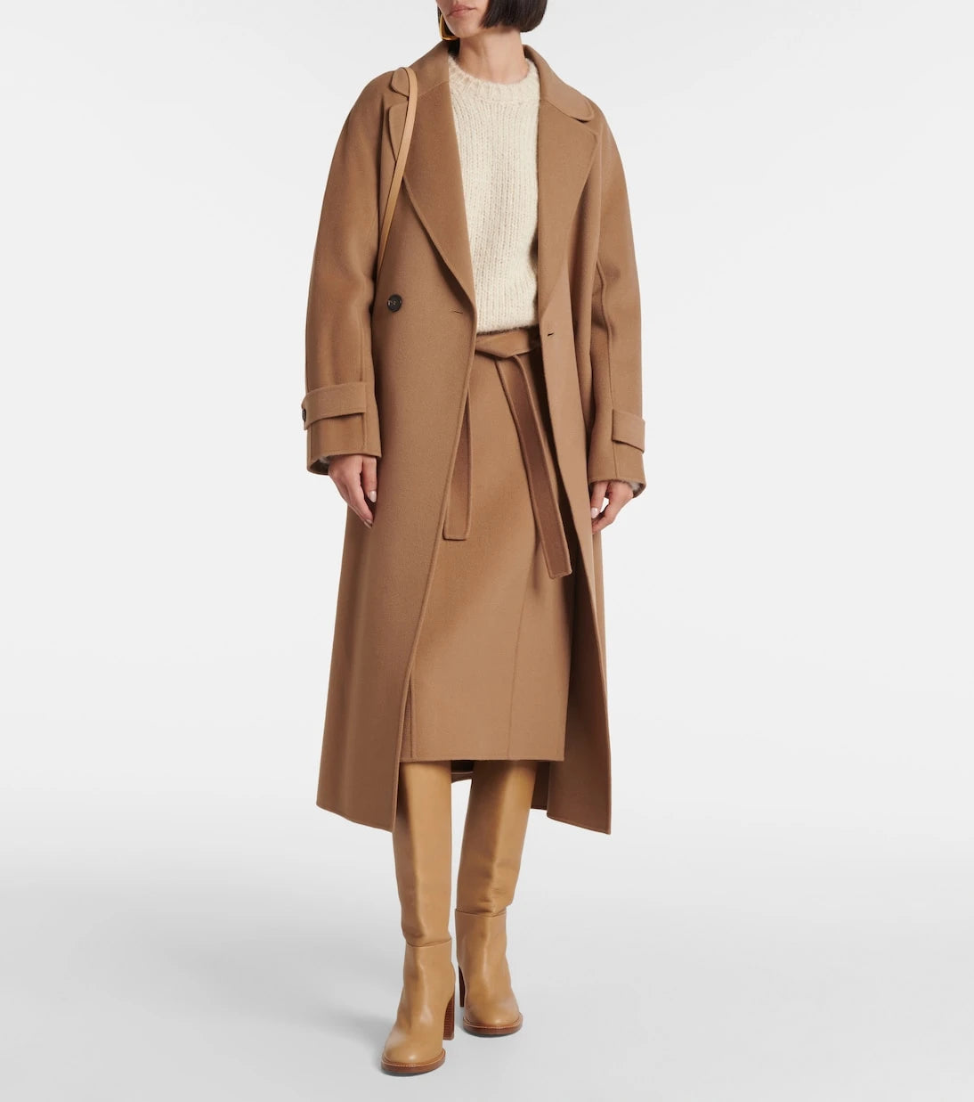 'S Max Mara - Alec belted wool midi skirt