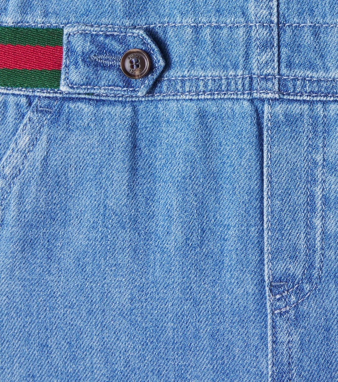 Gucci Kids - سالوبيت دنيم بيبي ويب سترايب
