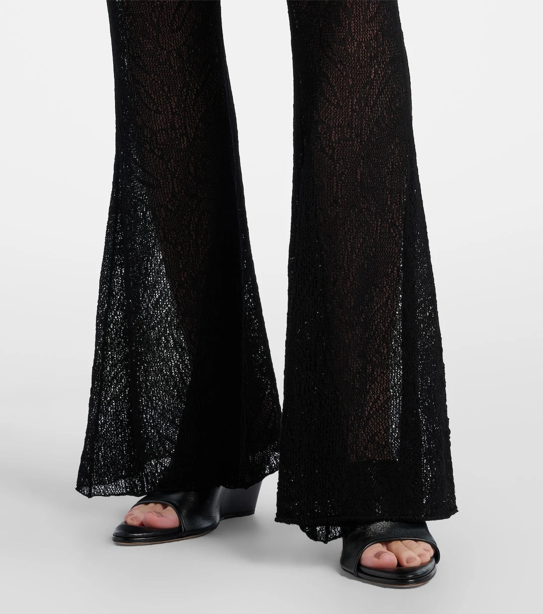 Etro - Cotton lace flared pants