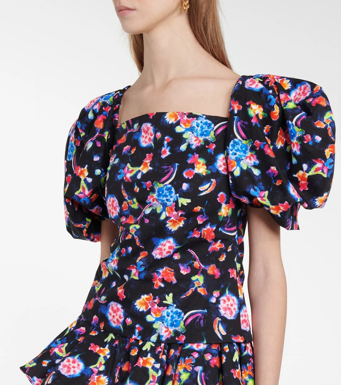 Caroline Constas - Eliana floral cotton-blend blouse