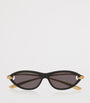 Bottega Veneta Black Cat Eye Sunglasses