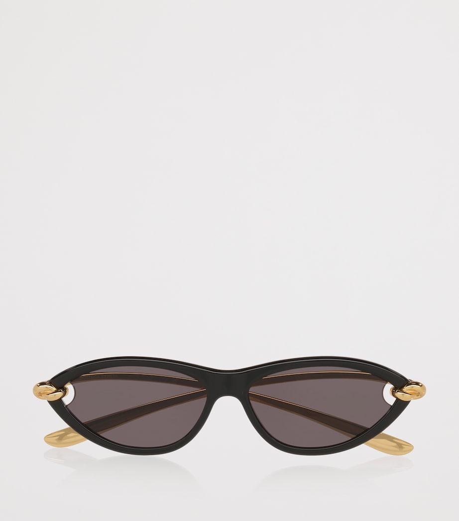 Bottega Veneta Black Cat Eye Sunglasses