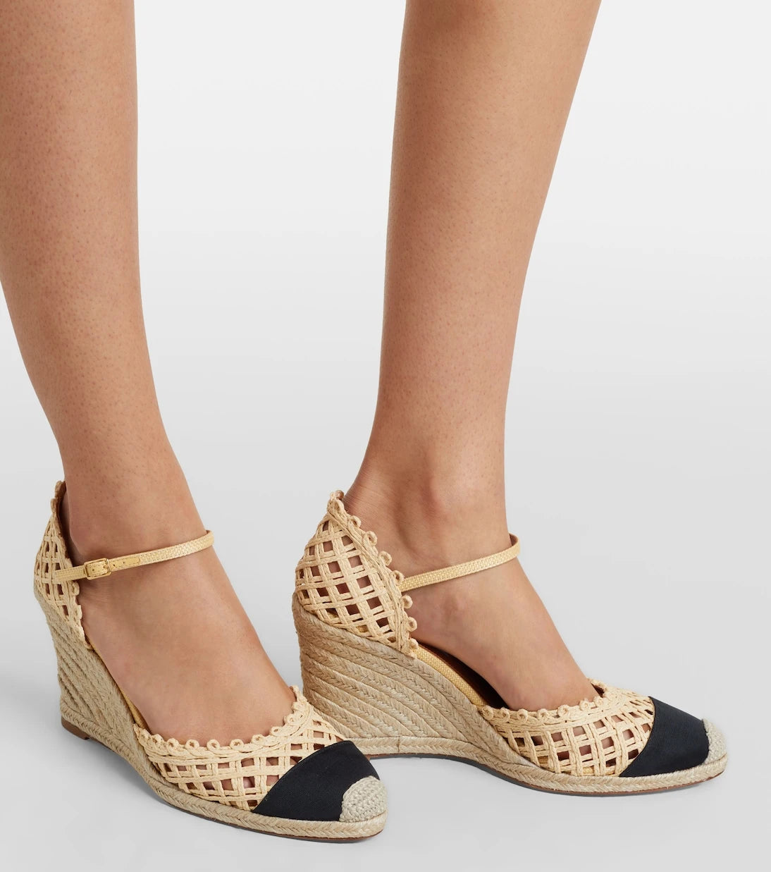 Aquazzura - Sunburst raffia espadrille wedges