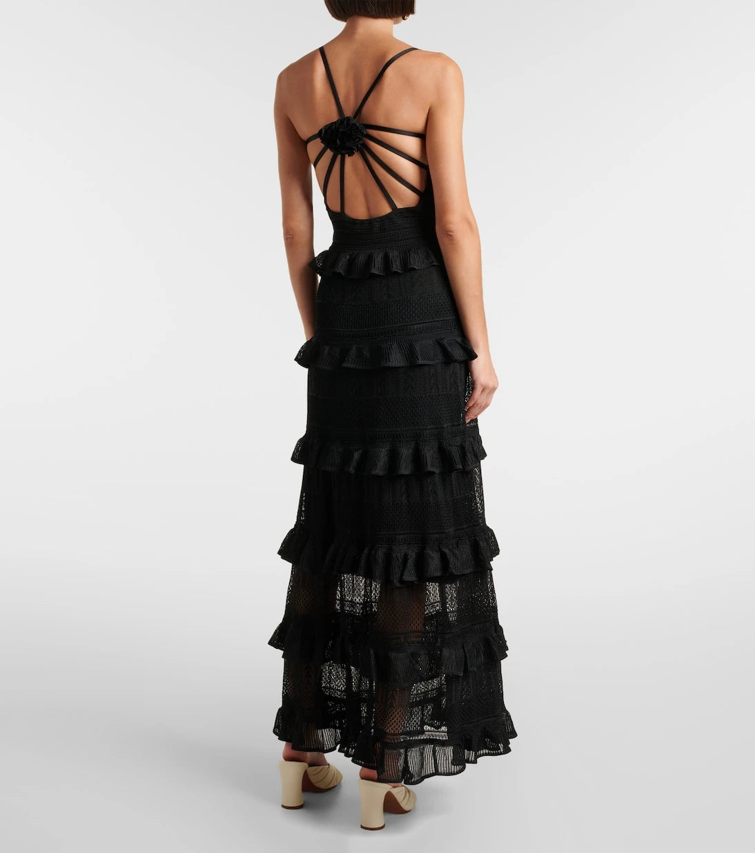 Zimmermann - Illustration ruffled knitted maxi dress