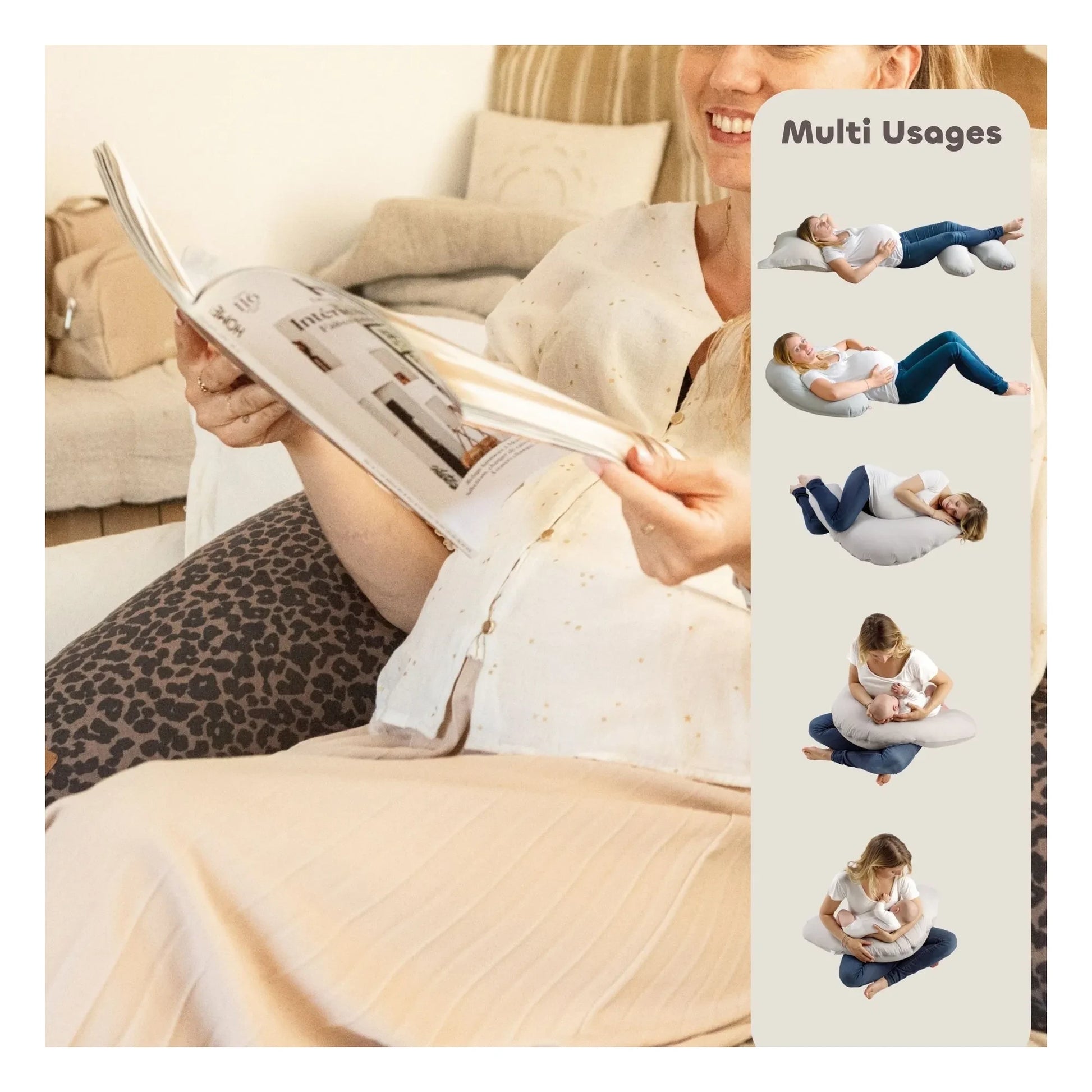 Béaba - Big Flopsy nursing cushion | Leopard