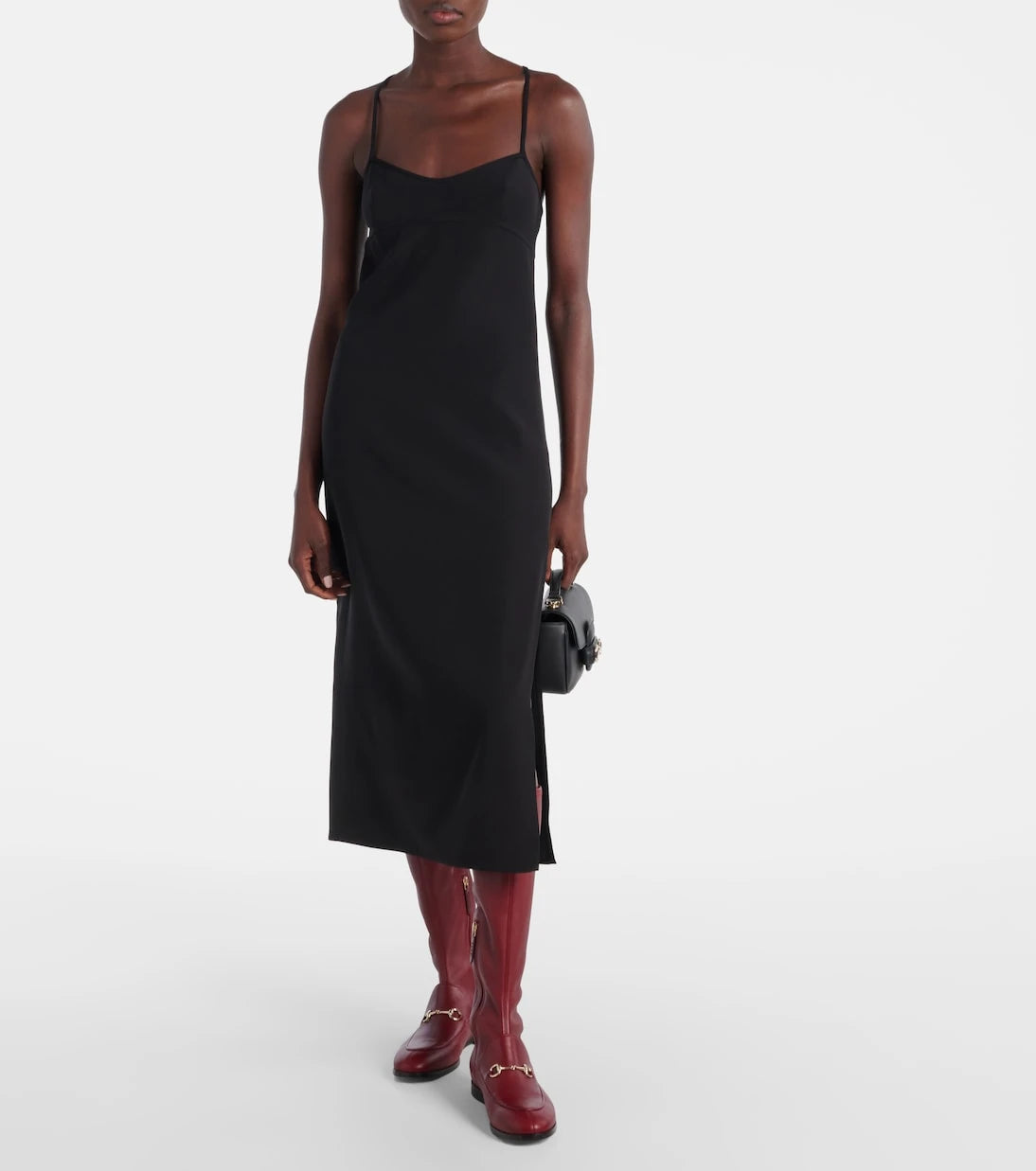 Gucci - Horsebit embellished midi dress