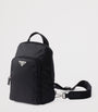 Re-Nylon and Saffiano Leather Backpack