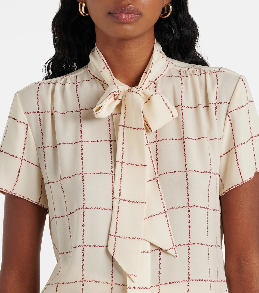 Loro Piana - Febe checked silk shirt
