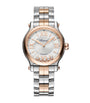 Rose Gold, Stainless Steel and Diamond Happy Sport Automatic Watch 33mm