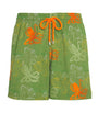 Embroidered Octopus Mistral Swim Shorts