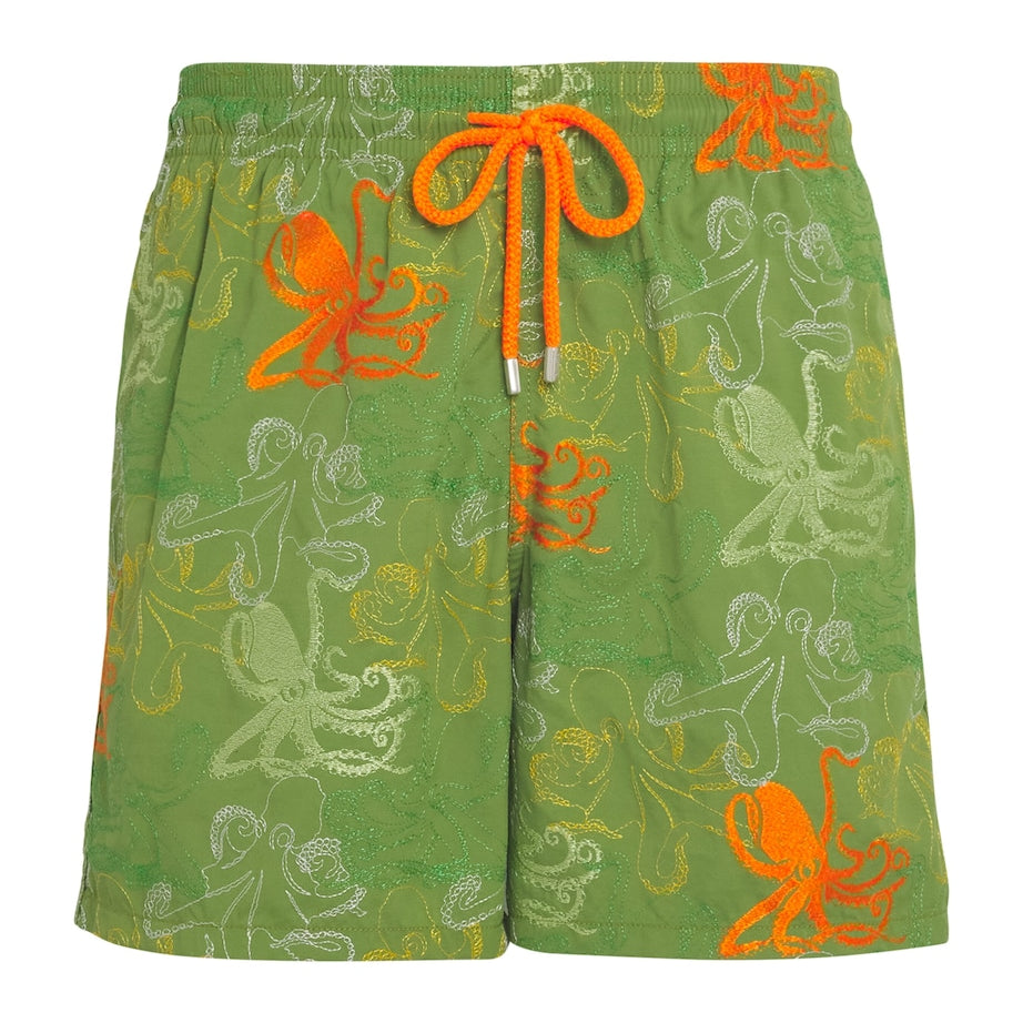 Embroidered Octopus Mistral Swim Shorts