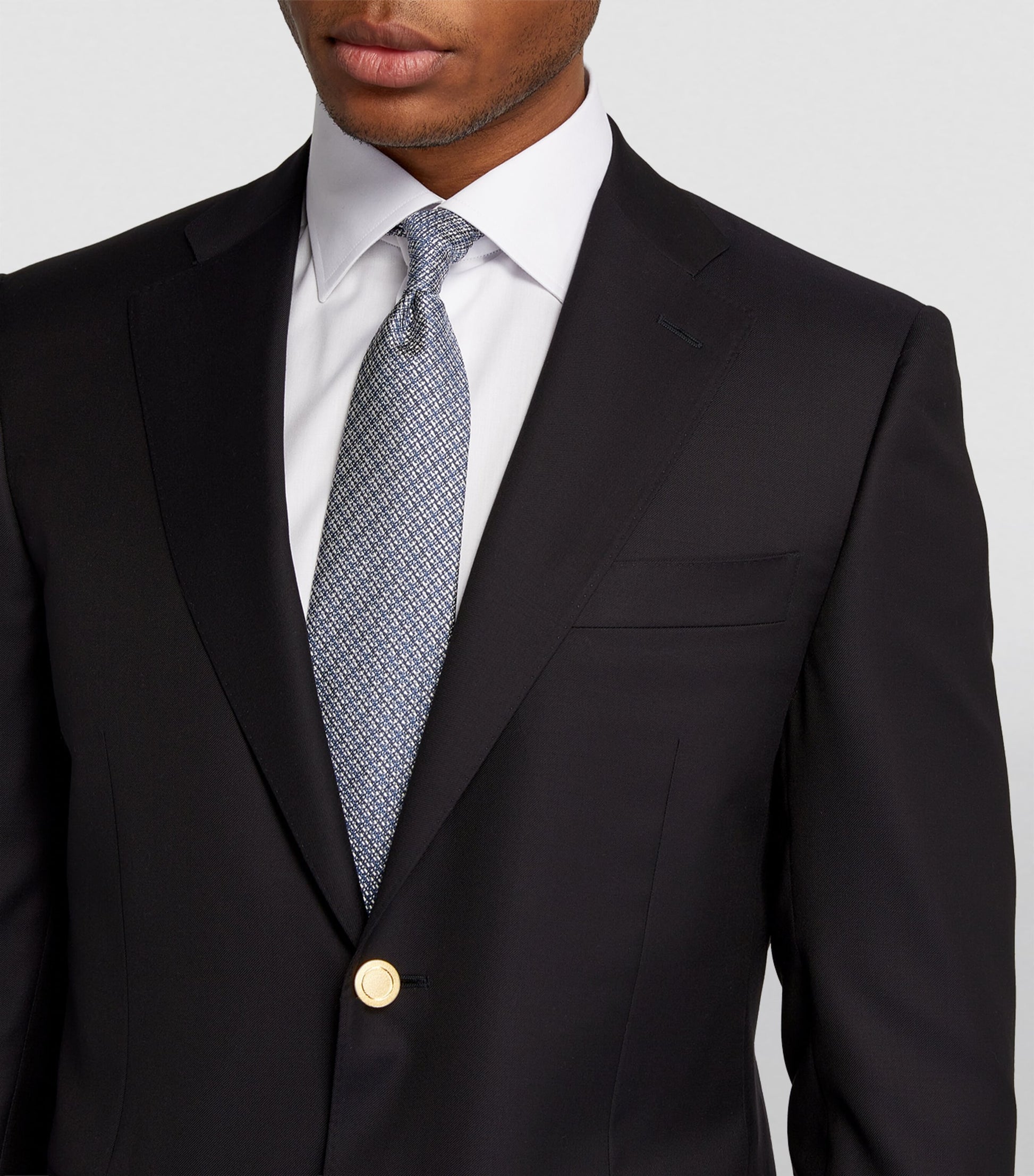 Wool Single-Breasted Suit Jacket