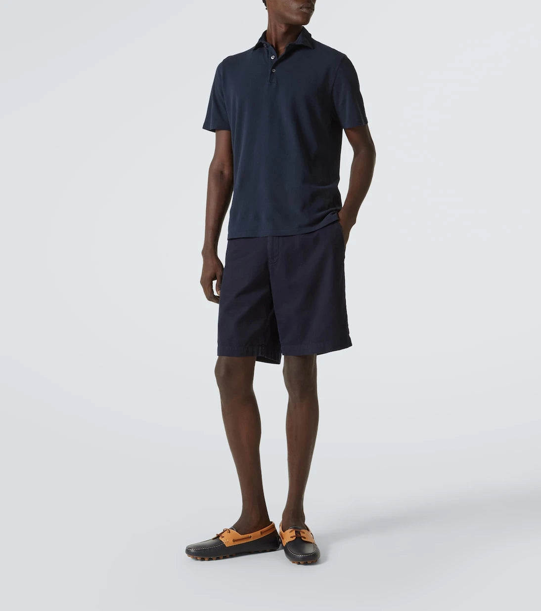 Fedeli - Cotton piqué polo shirt