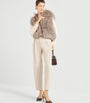 Brunello Cucinelli Beige Cashmere Shearling Gilet