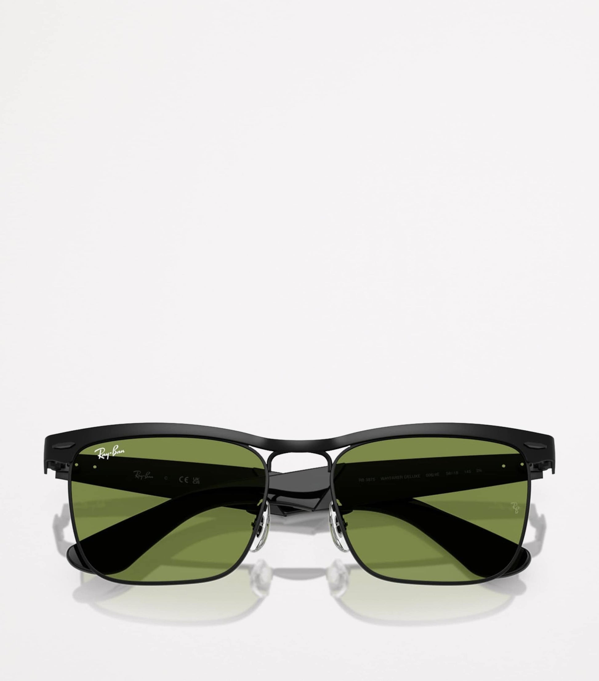 Ray-Ban Black RB3875 Wayfarer Deluxe Square Sunglasses