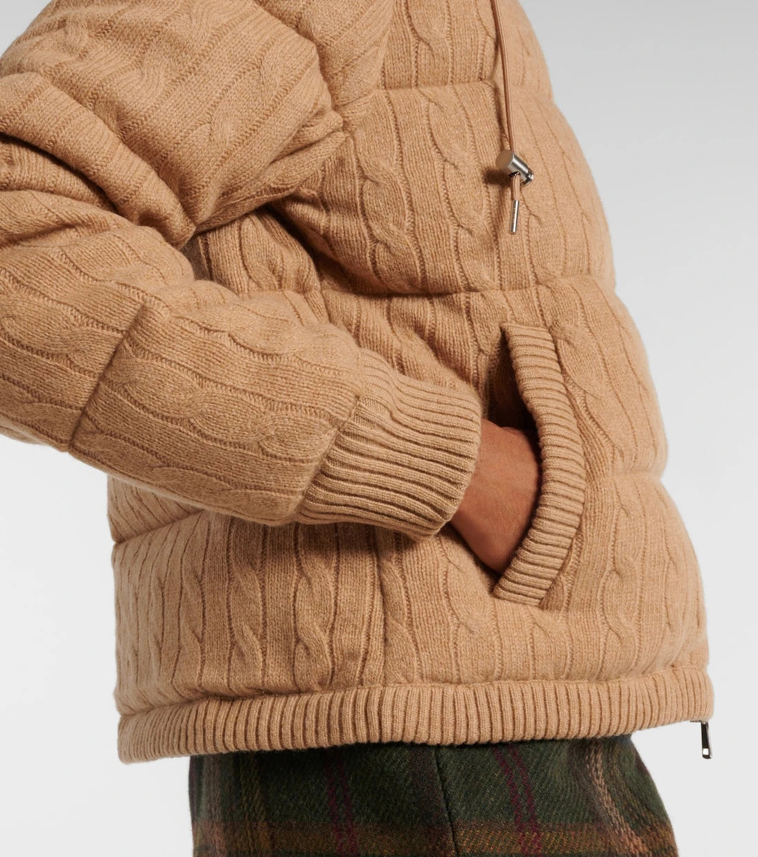Polo Ralph Lauren - سترة سفلية من الصوف والكشمير المضلعة