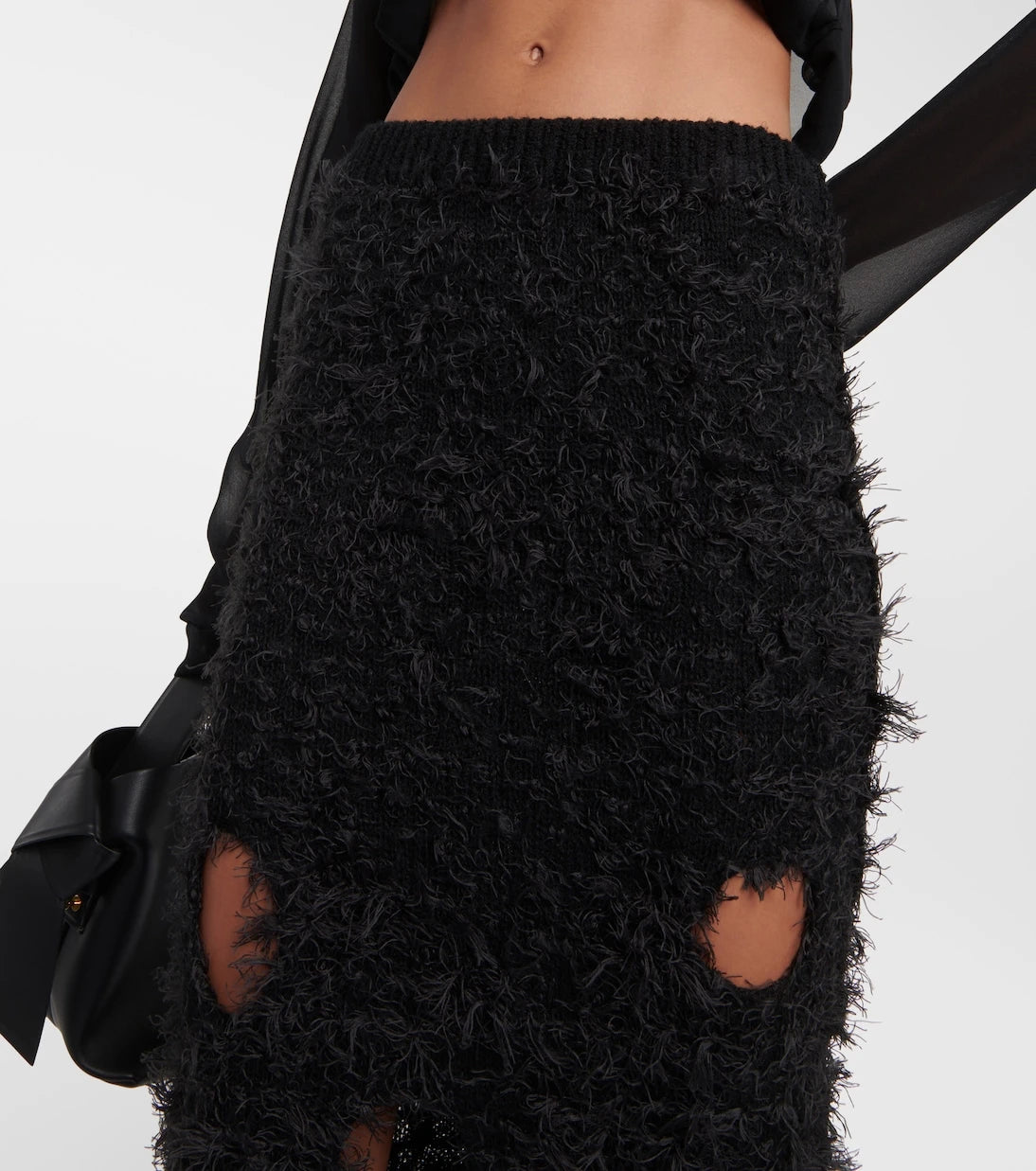 Acne Studios - Cutout wool-blend midi skirt