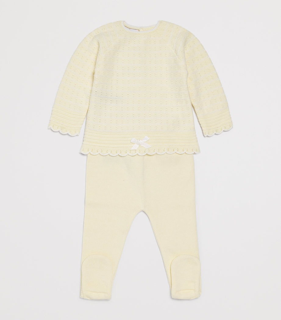 Paz Rodriguez Cotton Knitted Sweater and Leggings Set